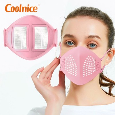 2020 Coolnice HEPA Filter Waterproof Easy Breathing Face Silicone Disposable Face Mask